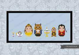 Beauty and the beast cross stitch patterns. Beauty And The Beast Digital Cross Stitch Pattern