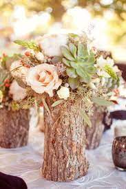 Diy Log Vase Love It Amazing Wedding Centerpieces Rustic Wedding Centerpieces Wedding Centerpieces
