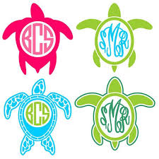 Download Turtle Monogram Frame Cuttable Designs Svg Dxf Eps Use With Silhouette Studio Cricut Vector Art Vinyl Decal Cricut Monogram Monogram Decal Monogram Frame