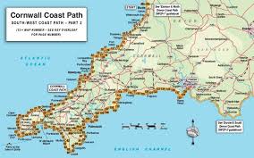 Detailed Map Of Cornwall Trailblazer Guide Books Cornwall Coast Path South West Coast Path Cornwall Coast South West Coast Path Coast Path