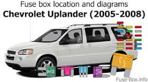 I am looking to see if someone can send me a picture of theirs with the amps. Fuse Box Location And Diagrams Chevrolet Uplander 2005 2008 Youtube