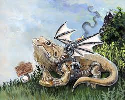 2 post(s) were removed from this page at the artist's request (learn more). Dragon Bearded Dragon Print Art Of Bianca Roman Stumpff Online Store Powered By Storenvy