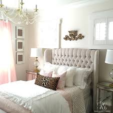This bedroom uses shades of grey to create a calming haven. Pink And Gold Girl S Bedroom Makeover Randi Garrett Design