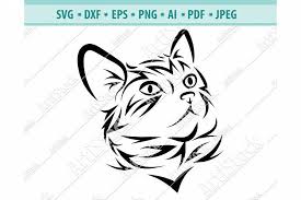 Free svg designs | download free svg files for your own. Cat Svg File Stylized Cat Svg Line Art Cat Dxf Png Eps 440573 Svgs Design Bundles Nel 2020 Gatti