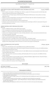 Patient educator who collaborates successfully with children, parents. Early Childhood Education Resume Sample Mintresume