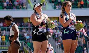The hammer thrower raised her fist on the podium in 2019. E1n6qll Ihz7km