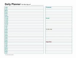 Agenda With Time Slots Luxury Excel Agenda Template Free Printable Daily Calendar In 2020 Day Planner Template Daily Planner Template Weekly Planner Template