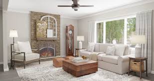 Warm neutral transitional living room. Warm Inviting Rustic Traditional Living Room Design By Spacejoy