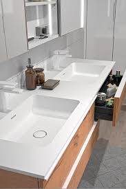 Plan Vasque Sur Mesure Solid Surface Mat Plan Vasque Idees Salle De Bain Salle De Bains Double Vasque