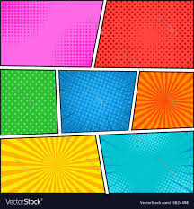 Comic Book Page Bright Template Royalty Free Vector Image Sponsored Page Bright Comic Book Comic Book Template Comic Template Comic Book Background