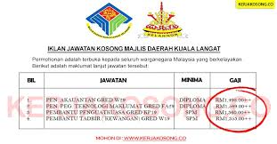 Update information for majlis daerah kuala langat ». Jawatan Kosong Majlis Daerah Kuala Langat