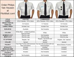 what are the differences between philips van heusen pilot