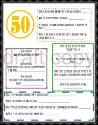 Those brave enough to enter this in the first place are ready to answer the following 50 questions. 50th Birthday Trivia Game Instant Download Everything To Do With The Number 50 In 2021 50th Birthday Party Games 50th Birthday Games 50th Birthday Quotes