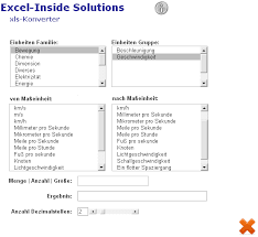 Beide funktionen können mit der wenn funktion kombiniert werden. Xls Konverter Zur Umrechnung Von Bis Zu 660 Masseinheiten Excel Inside Solutions