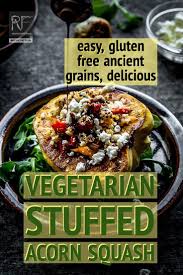 Simple Vegetarian Stuffed Acorn Squash Recipe Fiction Recipe Stuffed Acorn Squash Vegetarian Vegetarian Acorn Squash Recipes