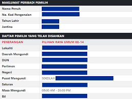 Untuk makluman, kini calon boleh membuat semakan daftar pemilih pilihan raya 2018 secara online di portal myspr. Semakan Daftar Pemilih Pru Online Dan Lokasi Mengundi Pilihanraya