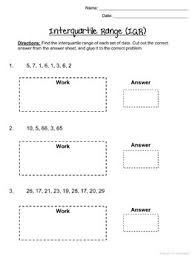 Assists teachers and improves students standardized test performance. Interquartile Range Iqr Worksheet Engaging Cut And Glue 7 Sp 4 6 Sp 5c