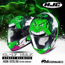 The Hjc Cl 17 Hulk Street Helmets Helmet Hulk Hjc Helmets