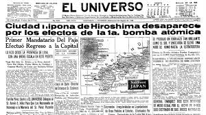 Hasta que de pronto, la sirena comenzó a sonar, en una mañana tranquila. 8 De Agosto De 1945 Internacional Noticias El Universo