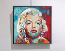 Marylin Monroe Canvas Print, Abstract Art Portrait, Wall Art, Large  Celebrity Poster, Home Decor, Oil Portrait, Interior Decor