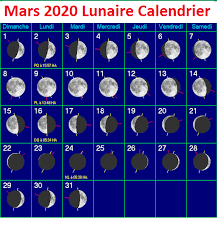 Calendrier Lunaire Mars 2020 A Imprimer Calendrier 2020 Edité depuis 1978, le calendrier lunaire est l'outil idéal pour jardiner et vivre en fonction des influences lunaires. calendrier lunaire mars 2020 a imprimer