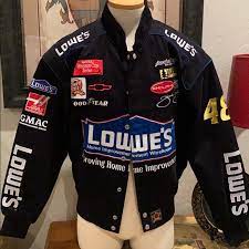 We have the official jimmie johnson nascar twill uniform jacket as well as pullover jackets and more. Jh Design Jackets Coats Nascar Jimmie Johnson 48 Lowes Drivers Jacket Poshmark
