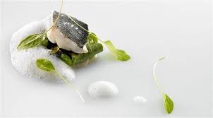Sea Bass Celeriac Puree Wild Sorrel And Smoked Sauce With Shellfish Recipe Food Sea Bass Food Art