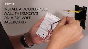 In this the most basic of heating systems, as the temperature of the heat exchanger rises, another contact is closed on the line voltage side of the. How To Install Wall Thermostat Double Pole On 240v Baseboard Cadet Heat Youtube