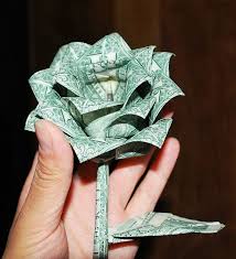 Fold the four corners in to meet the middle. Money Roses Money Flower Origami Money Rose Dollar Bill Etsy In 2021 Money Rose Money Flowers Origami Rose