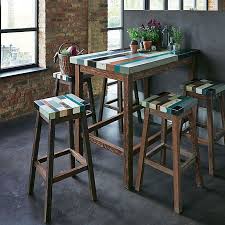 Table bar colada blanc et imitation chêne. Table Haute Bar Rectangulaire Manaka Tables Hautes Bars Tables Chaises Salon Salle A Manger Par Piece Table Haute Cuisine Table Haute Haute Cuisine