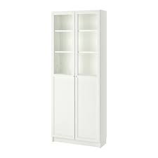 Black Billy Bookcase With Glass Doors Billy White Bookcase With Panel Glass Doors 80x30x202 Cm Ikea Billy Bookcase Glass Door Ikea