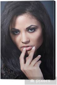 Bet online at america's favorite online sportsbook, casino, and horse racing with fast payouts. Portrait Of Attractive Mixed Race Woman With Hand On Chin Canvas Print Pixers We Live To Change