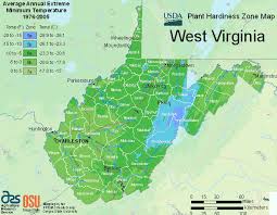 West Virginia Zone Map For Hardiness Of Plants And Trees
