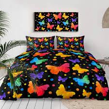 Discover the best ways to decorate a small bedroom. Kids Furniture Decor Storage Sleepwish Butterfly Bedding Set For Kids Girls 3d Colorful Butterflies Duvet Cover King Size 3 Pieces Trendy Butterfly Bedroom Decor Toys Games