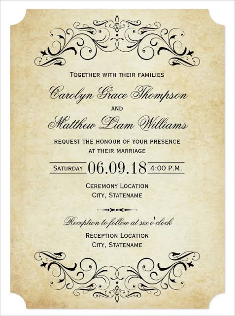 Indian Wedding Invitation Matter Samples