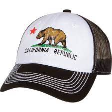 California Republic Screen Print Trucker Hat Black Cd12o6thhfn Trucker Hat California Republic Black Trucker Hat