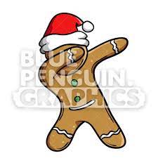Christmas Gingerbread Man Cookie Dabbing Vector Cartoon Clipart Illustration Cartoon Clip Art Christmas Gingerbread Men Christmas Cartoons