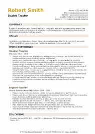 Student Teacher Resume Samples Qwikresume