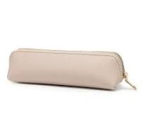 Leather Pen Pencil Case, Slim Pen Bag Small Pencil Pouch ...
