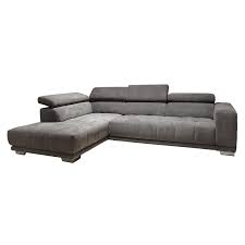 Paolo leather 2 seater sofa. Ada Ubersichtliches Ecksofa 7587 In Grau Inklusive Kopfteilverstellung