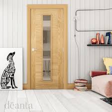 Wide range of sizes and available in 35mm and 40mm widths. Deanta Seville Pre Finished Internal 1l Oak Door With Clear Glass Doors From Gw Leader Uk