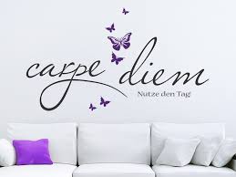 Wandtattoo Carpe Diem Mit Schmetterlingen Wandtattoos De Wandtattoo Carpe Diem Wandtattoos
