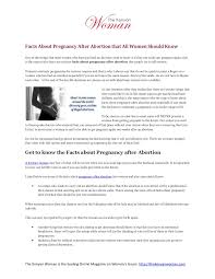 Pregnancy After An Abortion That Women In The World Should Know