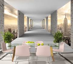 Wall murals — wallpaper murals — wall decor. Fototapete Skyward Corridor Ein Must Have In Jedem Modernen Innenraum Die S Living Room Wall Wallpaper Wallpaper For Home Wall 3d Wallpaper Living Room