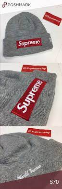 Supreme Box Logo Heather Gray Beanie Xnew Era Fw15 Grey Beanie Heather Grey Box Logo
