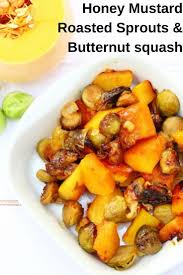 Honey Mustard Sprouts And Butternut Squash Recipe Dinner Side Dishes Roast Dinner Roasted Sprouts