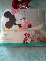 The most common minnie mouse crib material is cotton. Disney Baby Minnie Mouse Pink 4 Piece Nursery Crib Bedding Set