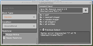 Discovering a vein of diamonds in minecraft is one of the most rewarding experi. Syntax Error When Attempting To Give A Player A Named Diamond Sword Arqade