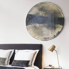 Miroir Rond Effet Vieilli Et Metal Noir D108 Meuble Meuble Deco Meuble Couloir