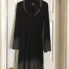 Black Gray Dress Barn Sweater Dress With Images Dress Barn Dresses Sweater Dress Gray Dress